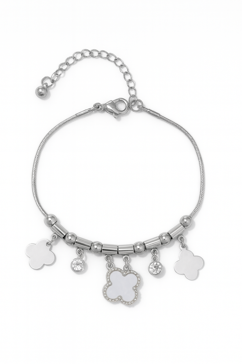 Pulseira Flor de Lis Prateada – Charme e Delicadeza no Seu Pulso