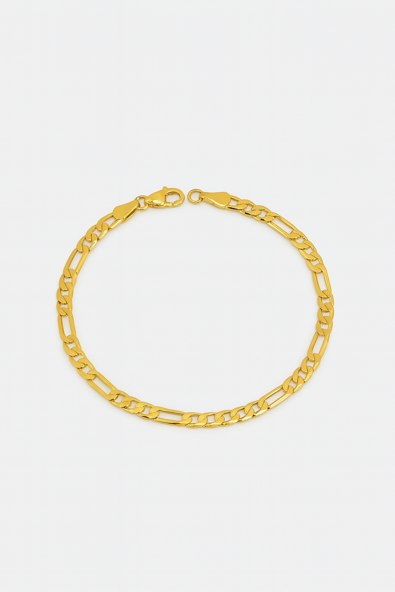 Pulseira Masculina Elo Cartier Banhada a Ouro 18k