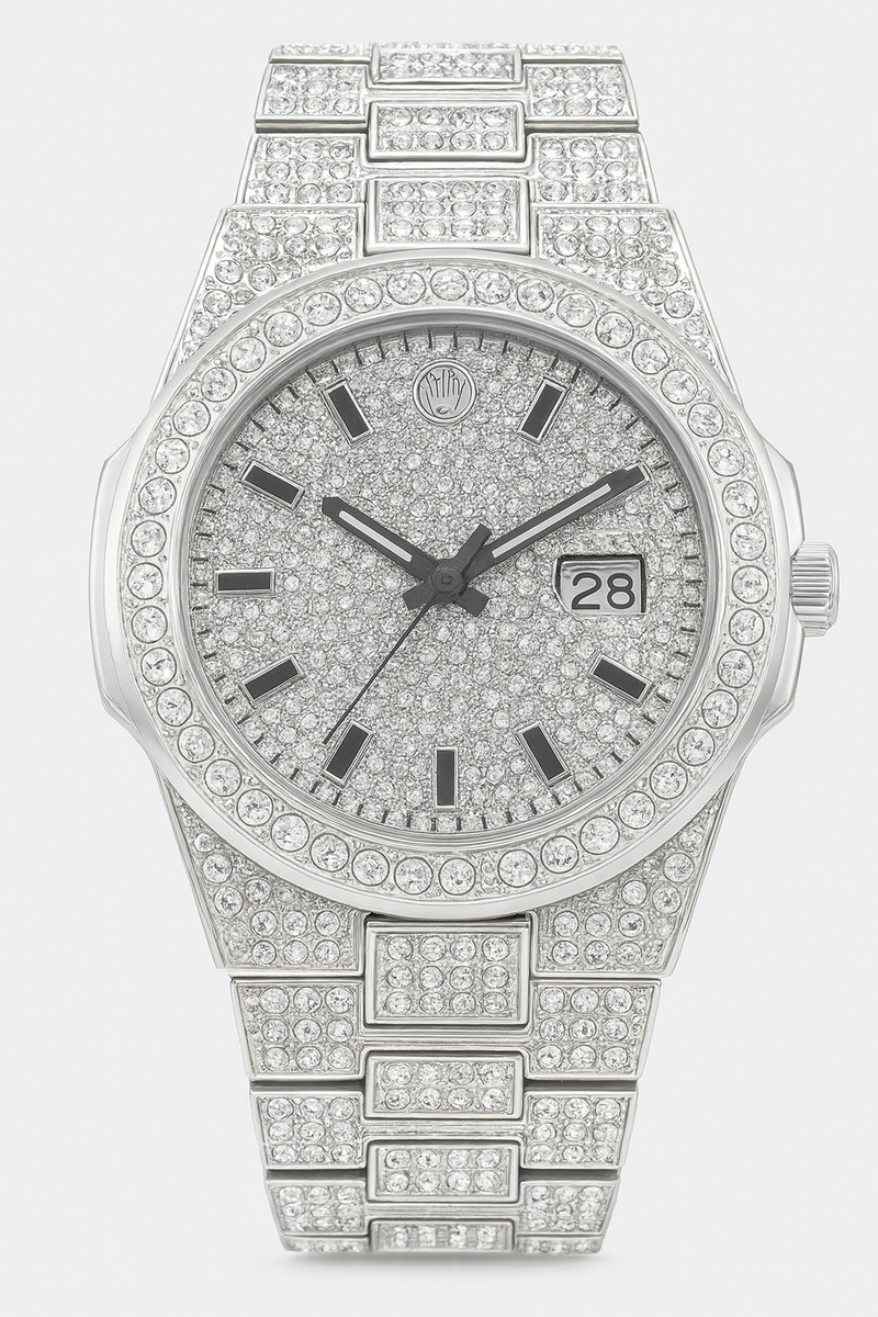 Relógio Masculino Luxo Ice Full Cravejado Premium
