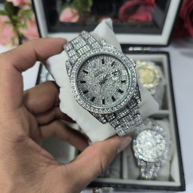 Relógio Masculino Luxo Ice Full Cravejado Premium