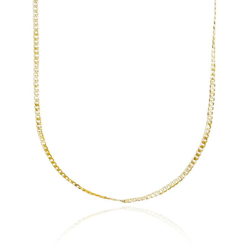 Corrente Grumet 2 mm 45 cm Folheada a Ouro 18k – Clássica & Versátil | FP Jóias